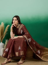 Womens Fashion Ethnic Brown Color Sarees-MLSHWSA1448BRN0ONE
